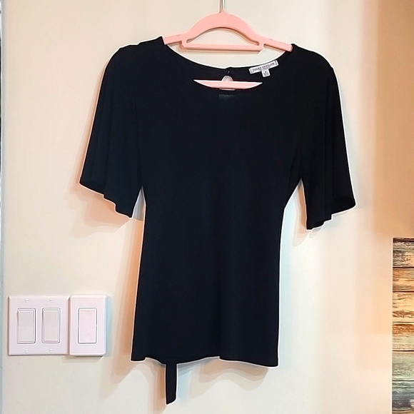 Green Envelope Tops - Green Envelope Tie Back Women's Blouse